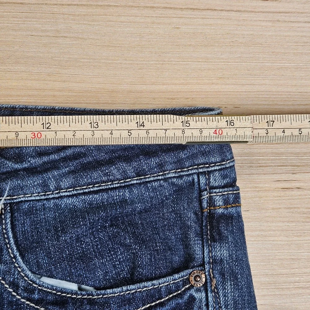 Y2K Vigoss Bootcut Jeans Womens 9 32x32 Blue Denim Stretch Low Rise P1091M